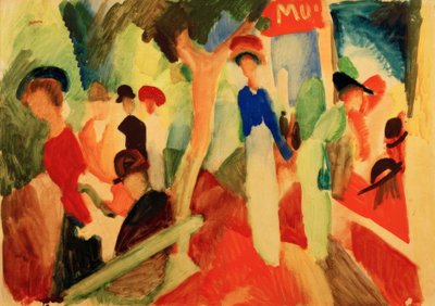 Hat Shop on the Promenade by August Macke